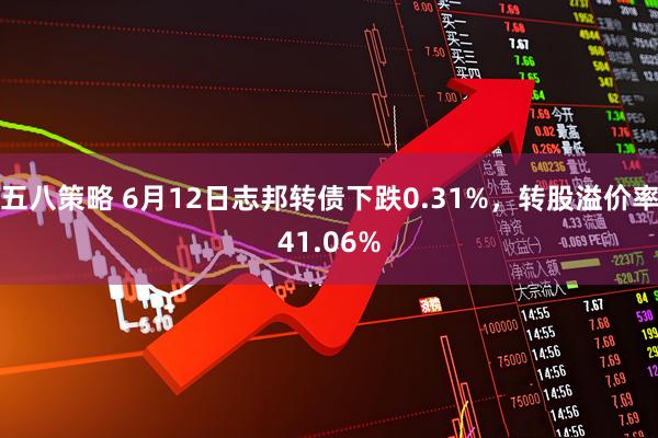 五八策略 6月12日志邦转债下跌0.31%，转股溢价率41.06%